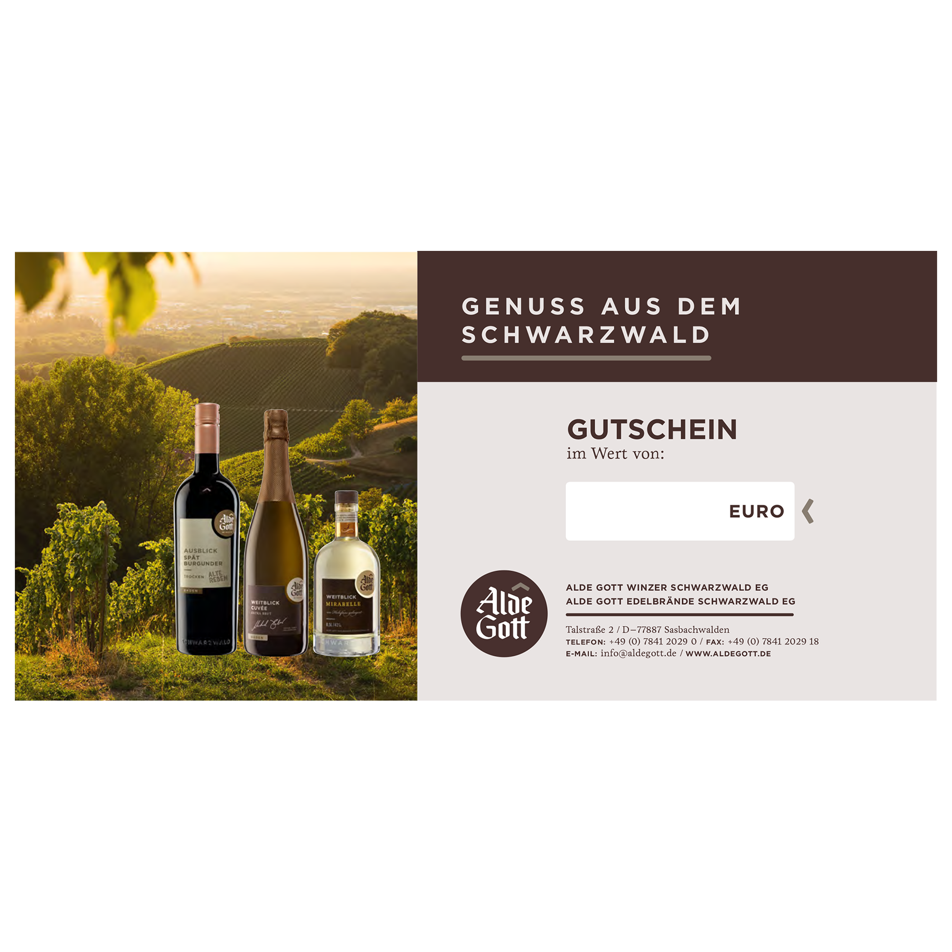 Gutschein im Wert von 15,- Euro